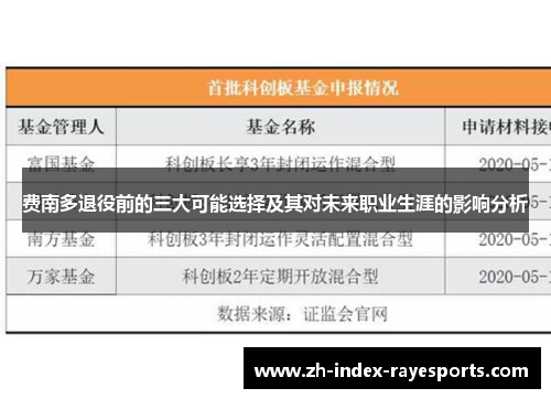 费南多退役前的三大可能选择及其对未来职业生涯的影响分析